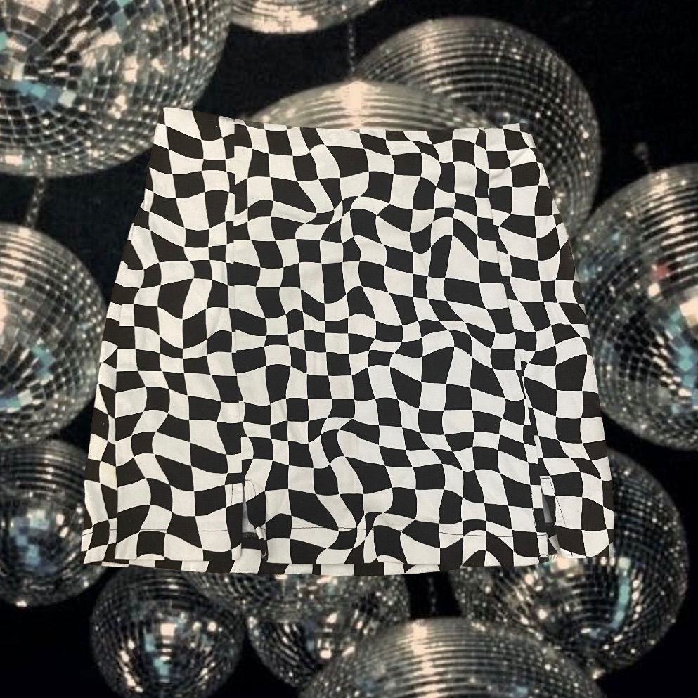 Aesthetic Checkered Mini-Skirt